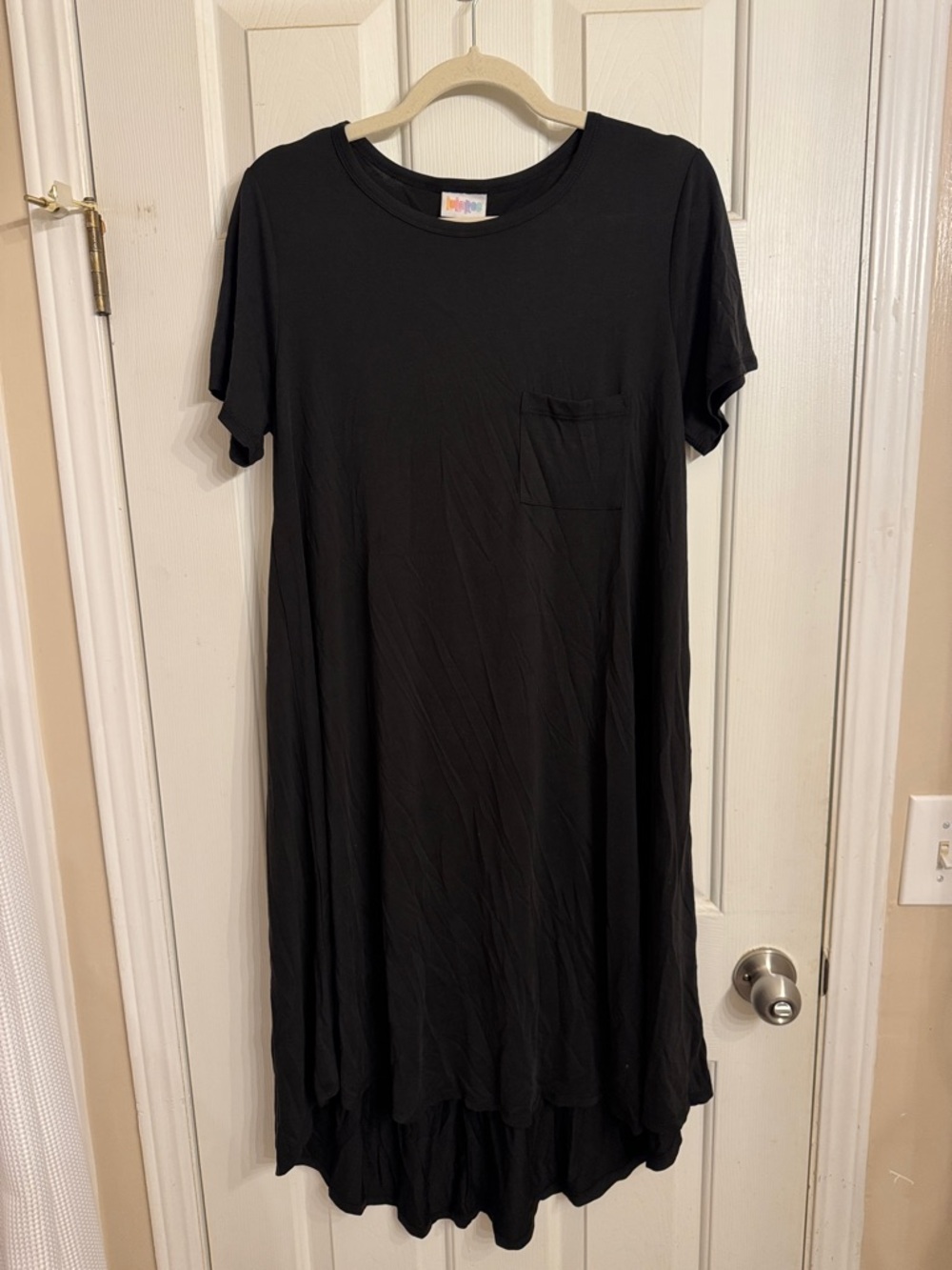 LuLaRoe Black High-Low Pocket Tee Dress